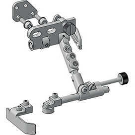 Combined roller and straight guide, from the right with quick adjustment · 3D model