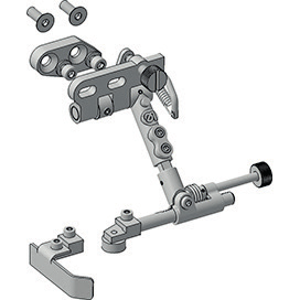 Combined roller and straight guide, from the right with quick adjustment · 3D model