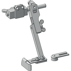 Reinforced, combined roller and straight guide from the right · 3D model