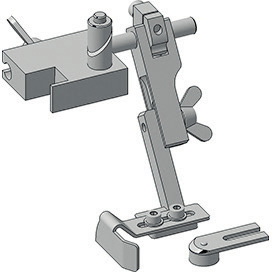 Reinforced, combined roller and straight guide from the right · 3D model