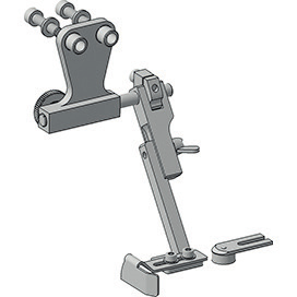 Reinforced, combined roller and straight guide from the right · 3D model