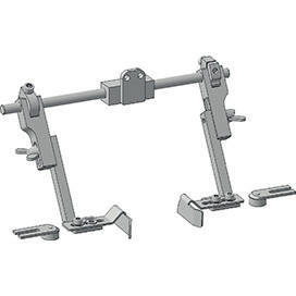 Combined roller and straight guide from the right and left · 3D model