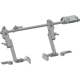 Combined roller and straight guide from the right and left · 3D model