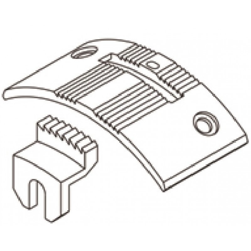 8065 Needle Plate + 8063 Feed Dog — Needle Plate and Feed Dog for Seiko TF6