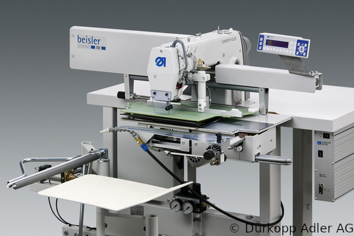 743-221-01 Dürkopp Adler 1-Needle lockstitch one-point darts and waist pleats sewing unit (1970 991221 002)