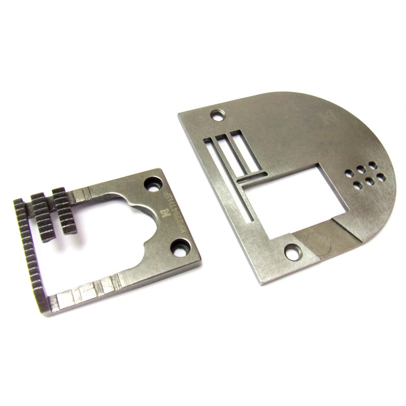 KN2284TH3F Needle Plate + KF2284TH3F Feed Dog — Needle plate + deed dog set for folder
