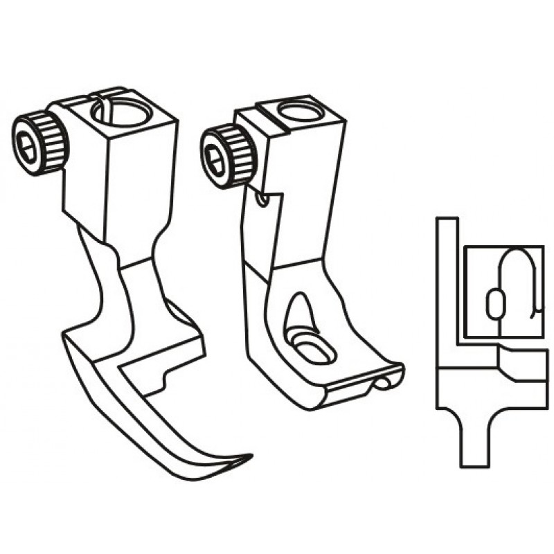 KH1525PR Piping Feet — Cording groove on the right of the needle