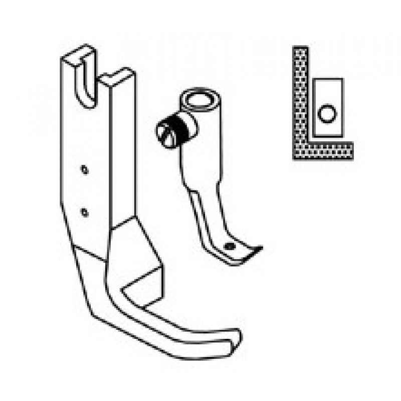 KP269TS Presser Feet — Narrower feet set for zipping. Used together with KH69S Presser foot width : 8.5mm Feeding foot width : 4.5mm