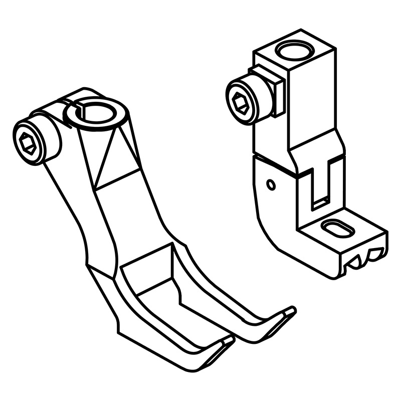KP867ZP Invisible Zipper Feet Set — Presser feet set for invisible zipper Used together with KHF844 Zipper Folder