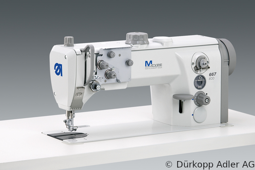 667-180010 Dürkopp Adler 1-Needle lockstitch flatbed bottom feed, needle feed and alternating foot top feed sewing machine (0667 990002 034)