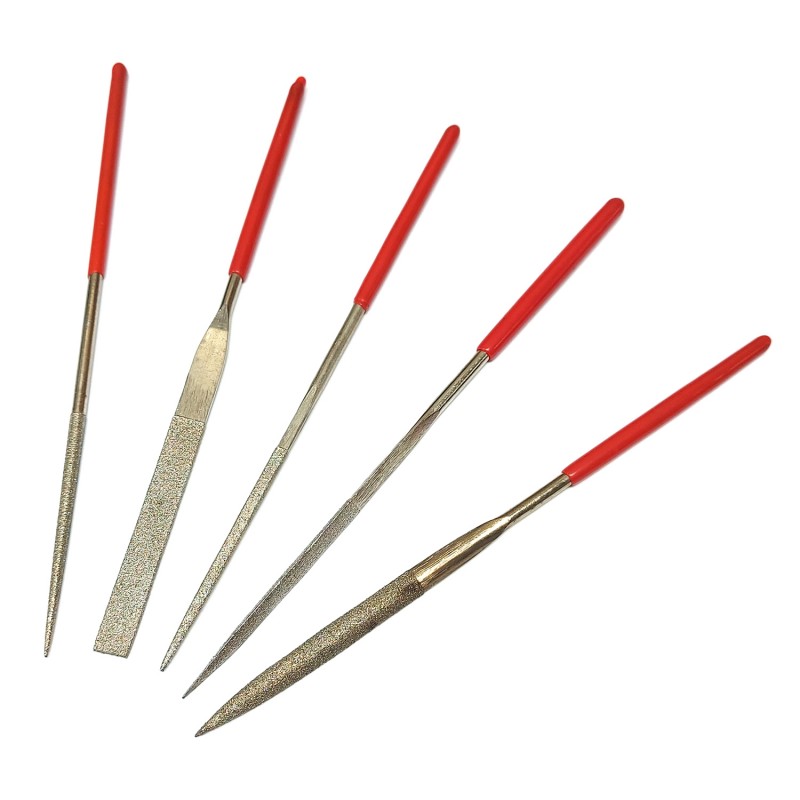 KH-DF Diamond Files (Piece/Set) — 5 Pcs Diamond Files Set (140 x 3mm) Full set includes: