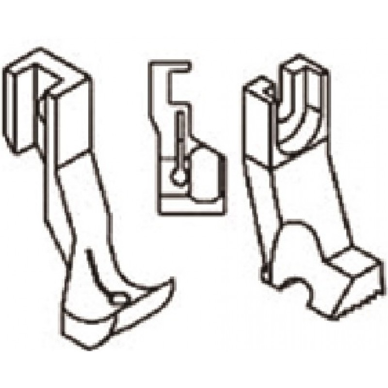 U31A Presser Foot + U30A Feeding Foot — Piping Feet Set From groove to needle hole : 2mm Suitable for:
