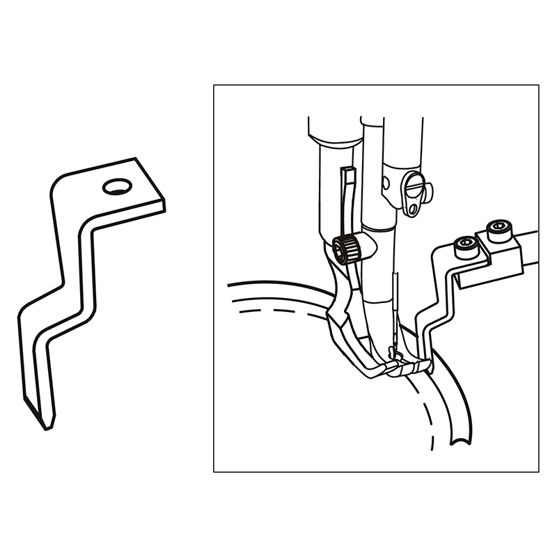 KG-AD Guiding Knife — Guiding Knife for Curve Stitch *It needs to use the joint part of KG-AA for installation.