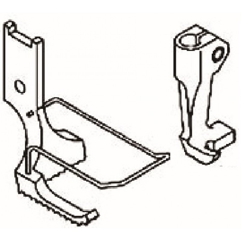 MAQ093080A0 + MAN10452000 Presser Feet — For Binding on Juki DSC-245 MAQ093080A0 Presser Foot Presser Foot Width : 17mm MAN10452000 Feeding Foot Feeding Foot Width : 13.5mm