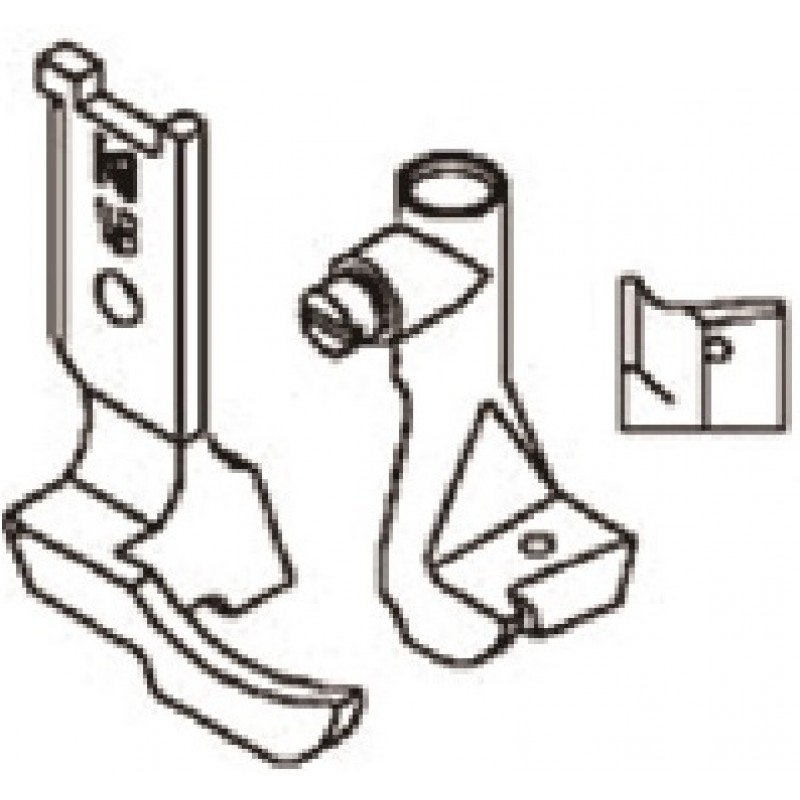 10796K1-A Presser Foot + 10795K1-A Feeding Foot — Piping Feet Set From groove to needle hole : 2mm Suitable for: