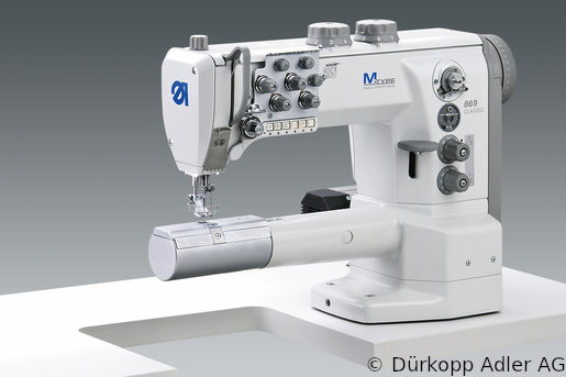 869-280322 Dürkopp Adler 2-Needle lockstitch cylinder arm bottom feed, needle feed and alternating foot top feed sewing machine (0869 990006 007)