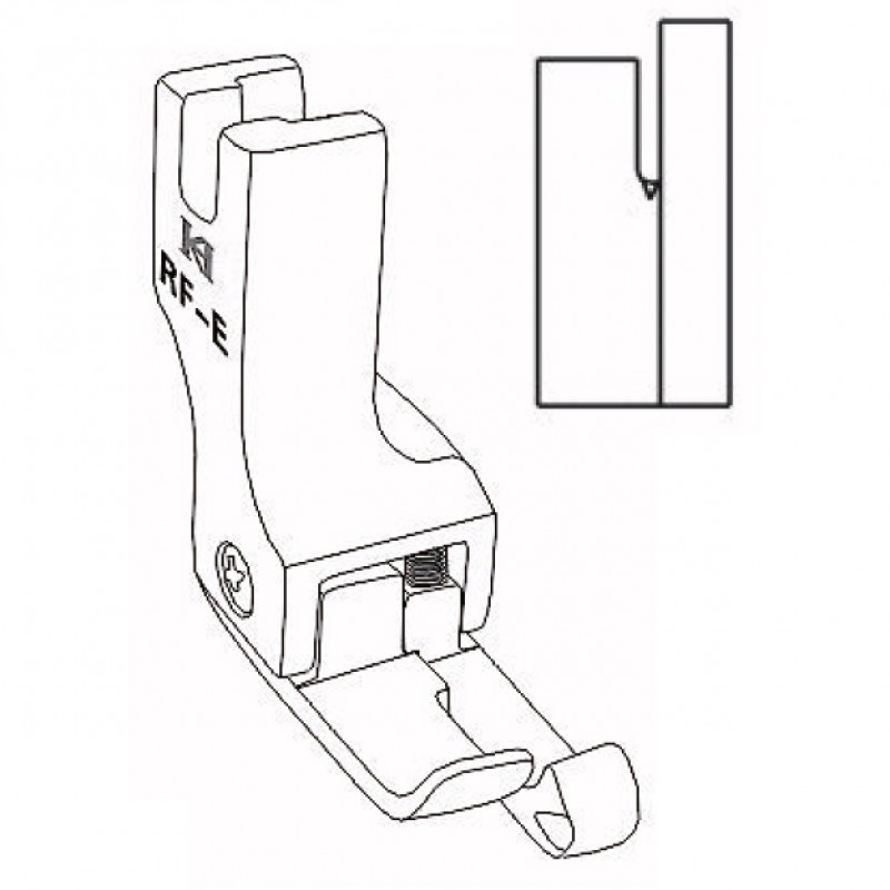 RF-E Anti-Static Compensating Feet — Anti-Static Right Compensating Feet *Optional size: The space between needle hole and right guide.