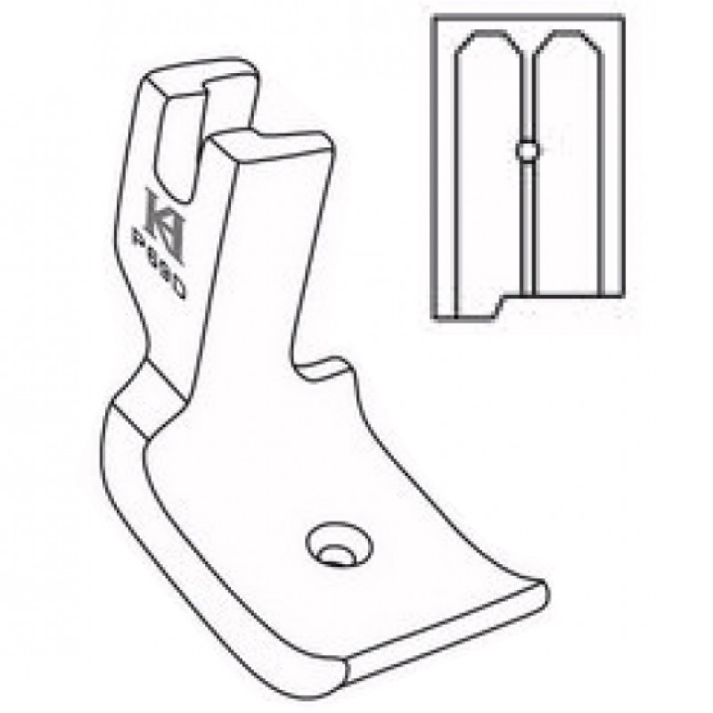 P69D Piping Feet — Solid Double Grooved Piping Feet Needle hole in the middle.