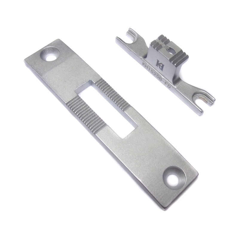 91-150 608-04 Needle Plate + KH1525B-FD Feed Dog — 91-150 608-04 Needle Plate Hole Length: 27mm KH1525B-FD Feed Dog Feeding Width: 7.5mm