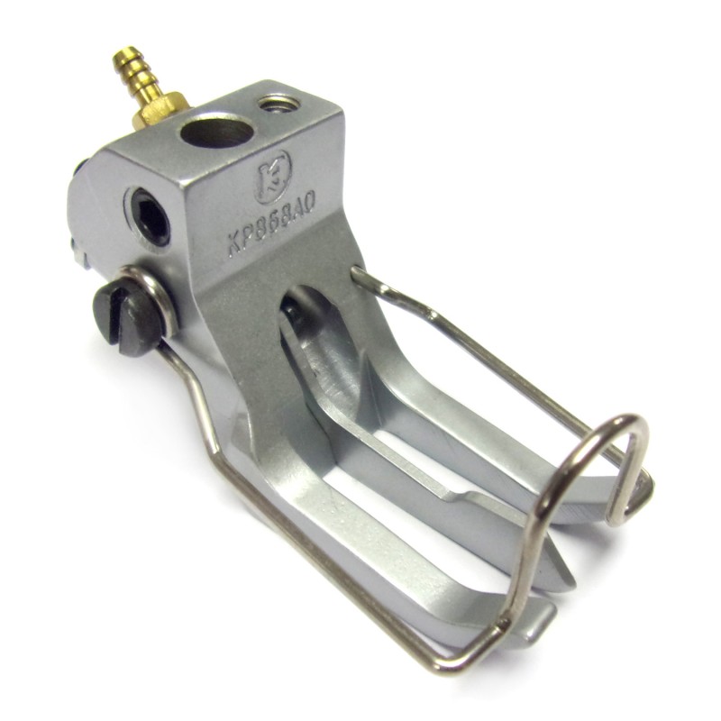 KP868AO Pneumatic Center Guide Foot — Pneumatic center guide foot for 12 mm stitch lengthCan use with KP767-SI, KP768-I, KP768-HI feeding foot (inner foot).