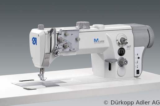 867-190020-M Dürkopp Adler 1-Needle lockstitch flatbed bottom feed, needle feed and alternating foot top feed, integrated sewing drive sewing machine (0867 990201 009)