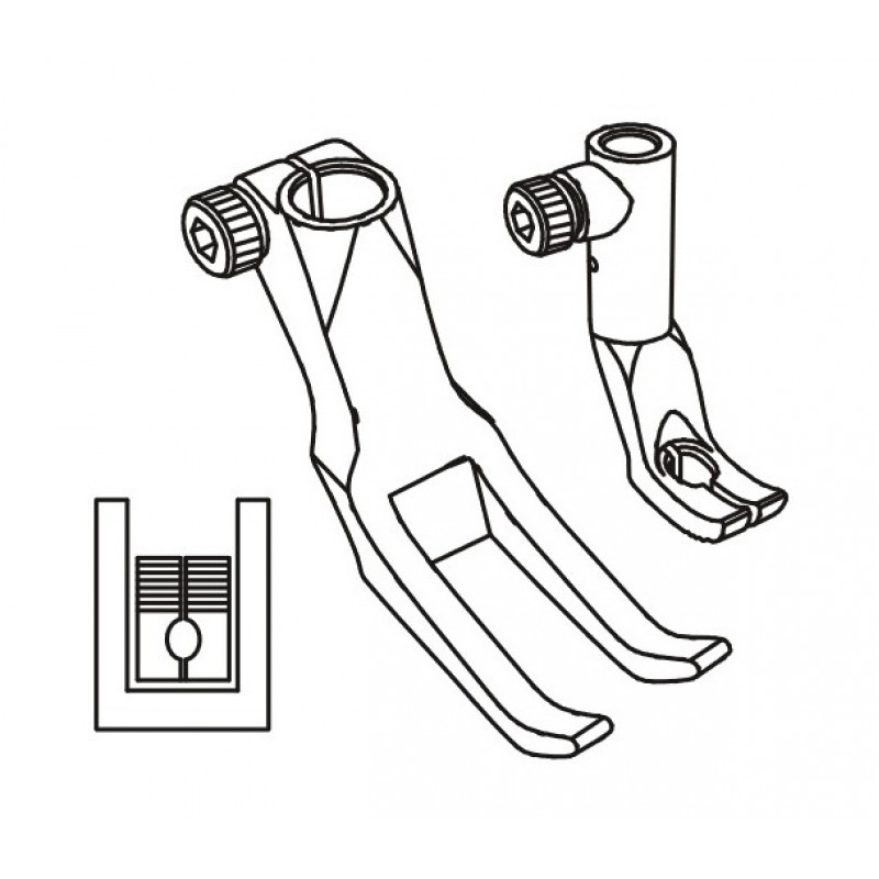 KP867W Presser Feet — Presser foot width : 15mm Feeding foot width : 7.5mm