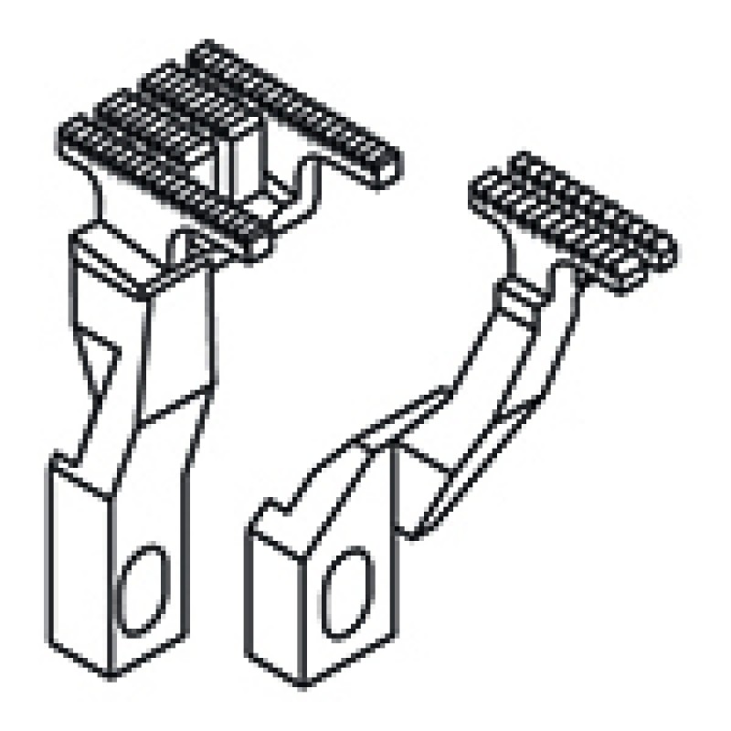 257222-16F Main Feed Dog + 257268-16FA Differential Feed Dog — Feed Dog for Pegasus Coverstitch Machine (for 2 Needles 3.2mm/4.0mm) For tape attaching. Suitable for machine: