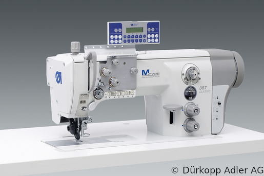 887-363522-M Dürkopp Adler 1-Needle lockstitch flatbed wheel feed and needle feed, top driven roller, integrated sewing drive sewing machine (0887 990209 019)