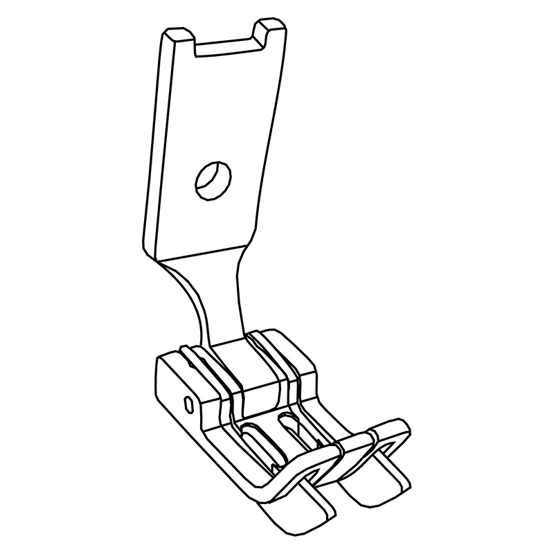 PD112 Guiding Foot — Double Needle Presser Foot with Dual Guiding