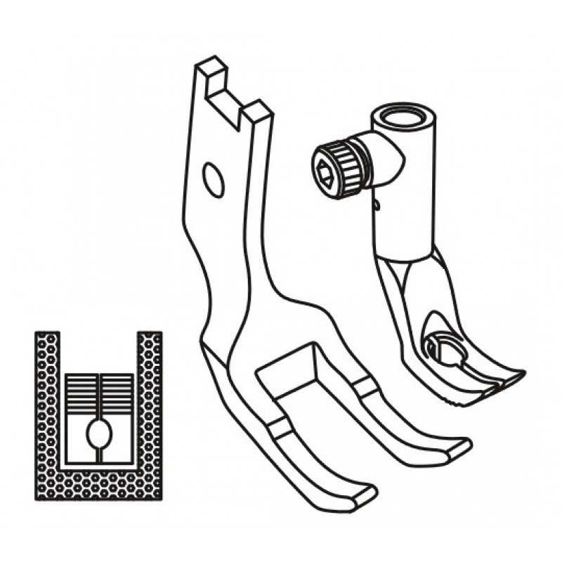 KP1245W Presser Feet — Regular feet Presser foot width : 14.5mm Feeding foot width : 8mm