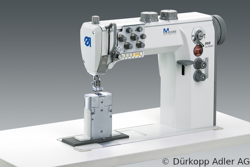 868-290322 Dürkopp Adler 2-Needle lockstitch post bed bottom feed, needle feed and alternating foot top feed sewing machine (0868 990009 010)