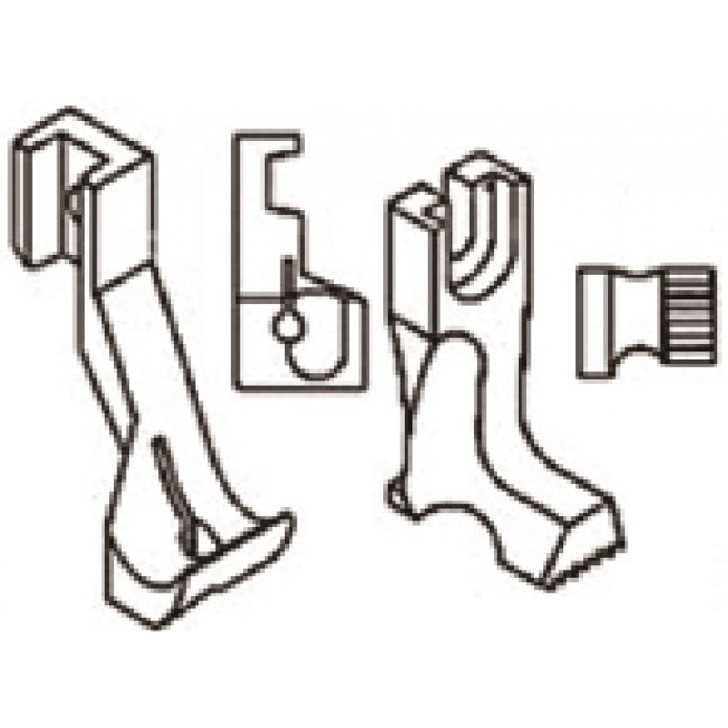 U31B Presser Foot + U30B Feeding Foot — Piping Feet Set From groove to needle hole : 0mm Suitable for: