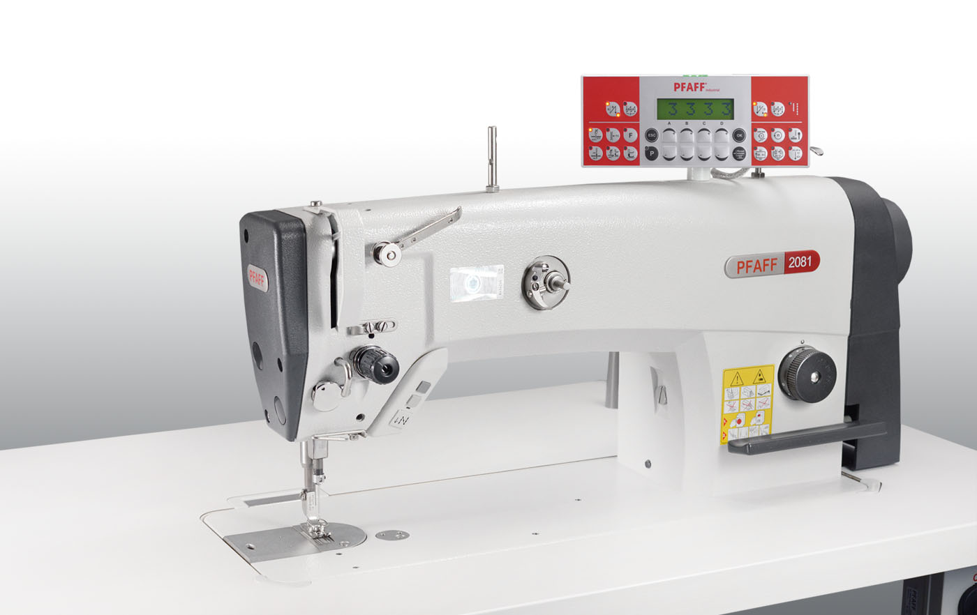PFAFF 2081 Одноигольная машина челночного стежка с нижним и игольным продвижением с автоматическими функциями обрезки нити, закрепки и подъема лапки