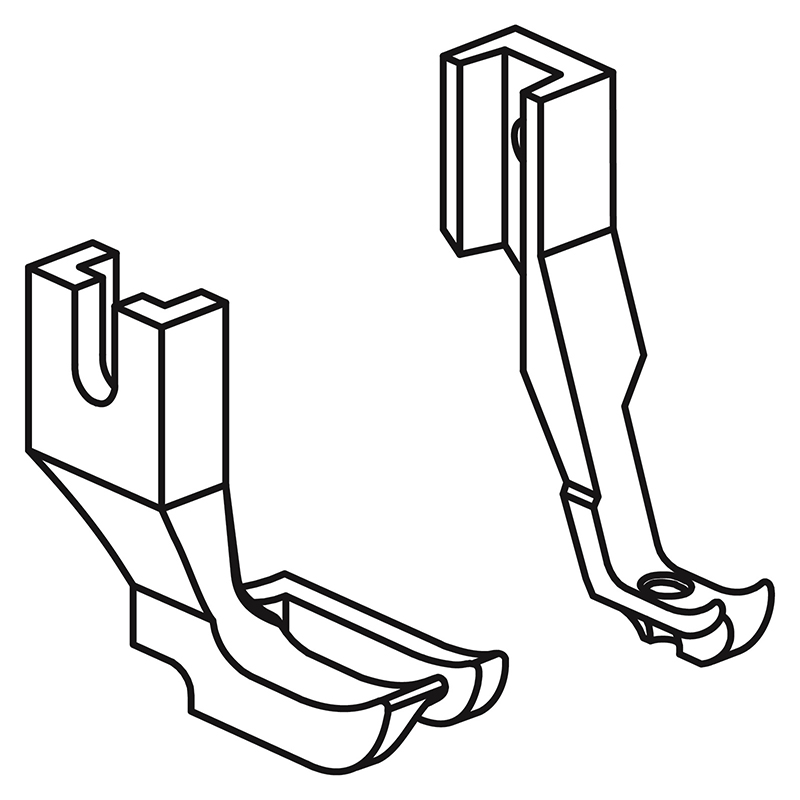 U192K Presser Foot + U193K Feeding Foot — Piping Feet Set Suitable for: