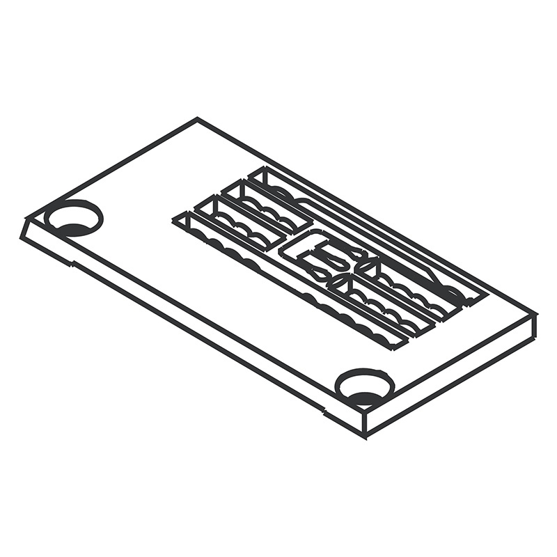 257018B64 Needle Plate — Needle Plate for Pegasus Coverstitch Machine Suitable for machine: