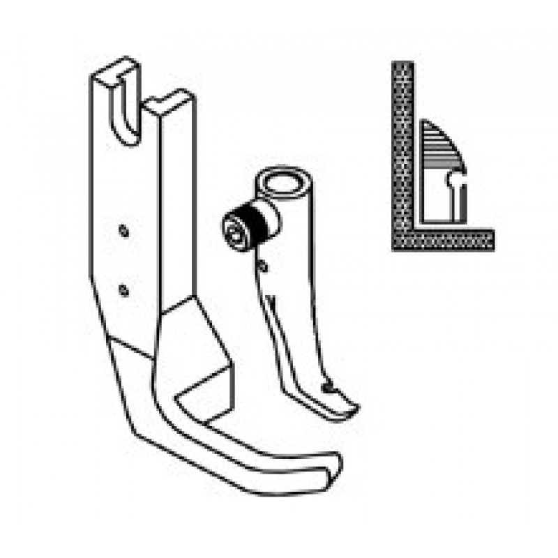 KP269RN Presser Feet — Stitching on edges at the right of needle Presser foot width : 8mm Feeding foot width : 5mm