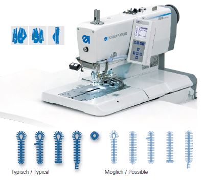 Durkopp Adler 581 Петельный автомат двухниточного цепного стежка для изготовления петель с глазком, с технологией ЧПУ