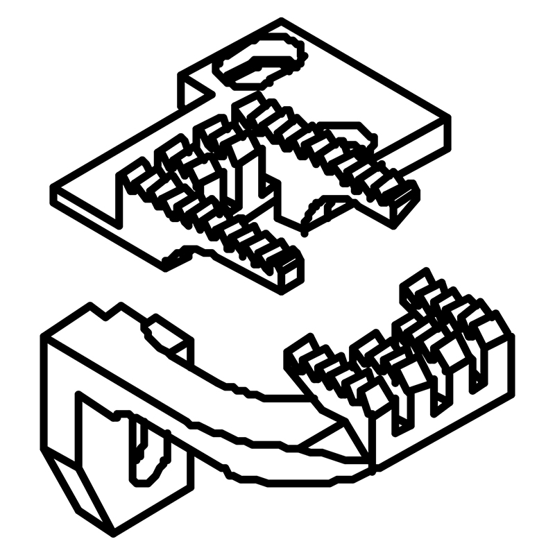 15-753 Main Feed Dog + 15-723 Differential Feed Dog — Feed Dog for Kansai Special Coverstitch Machine Suitable for machine: