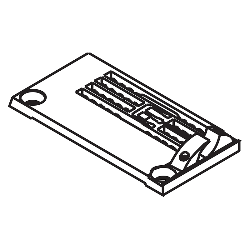 14-818D Needle Plate with Fabric Guide — Needle Plate with Fabric Guide for Kansai Special Coverstitch Machine Fabric gu…