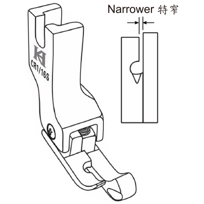 CR-S Right Compensating Feet — Right Compensating Feet for Thin/Knitting Material