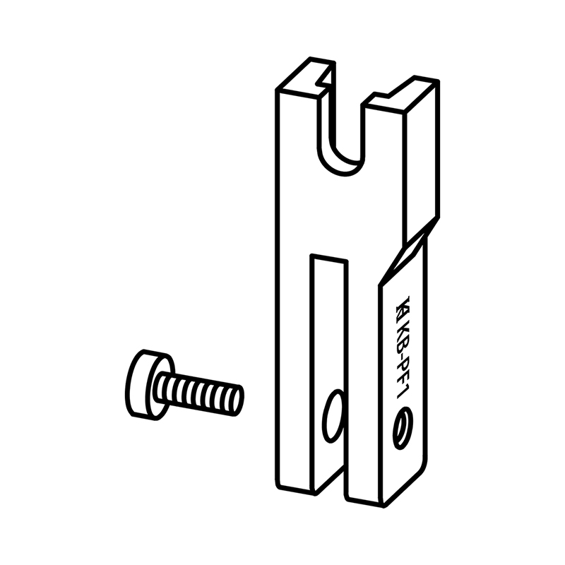KB-PF1 Presser Foot Holder Converter — Presser Foot Holder Converter (Europe Style to Japan Style) *Need to adjust the height of the presser foot bar to use.
