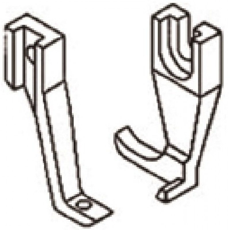U192T Presser Foot + U193T Feeding Foot — Left Zipper Feet Set Presser Foot Width : 7.2mm Feeding Foot Width : 3.5mm Suitable for: