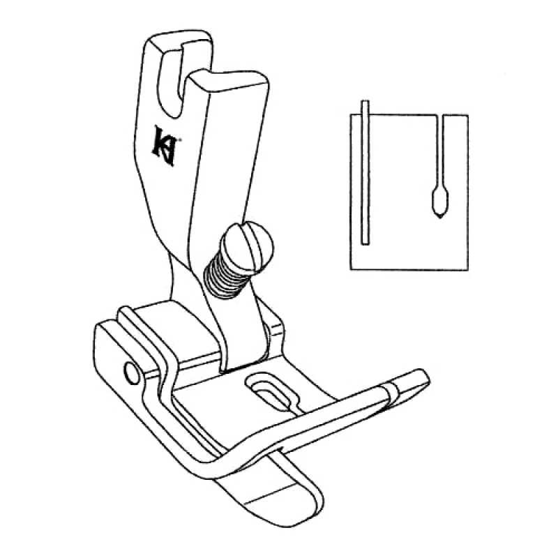 SP-17L Guiding Foot — Presser Foot with Left Spring Guide for Thin/Medium Material *Options: The space between needle hole and left guide