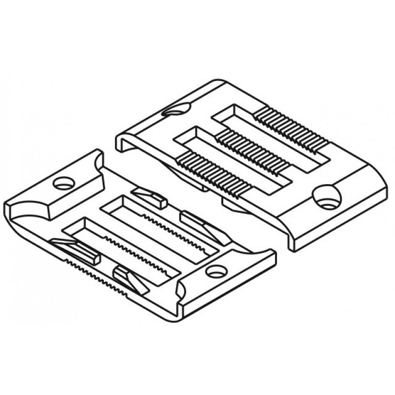KH2760-NPT Needle Plate — Needle Plate with Thread Trimmer for Juki PLC-2760-7 *For 5mm needle plate, there is no center bar on it.