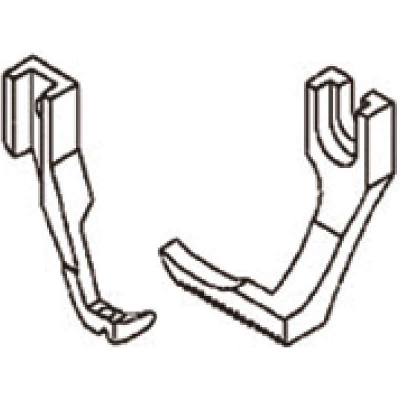 U192R Presser Foot + U193R Feeding Foot — Right Zipper Feet Presser Foot Width : 8.5mm Feeding Foot Width : 3.5mm Suitable for:
