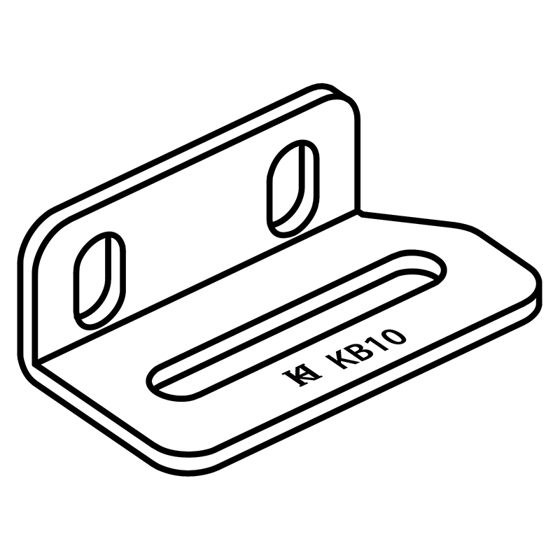 KFB10 Binder Base Bracket — Binder Base Bracket Left / right movable. *The binder requires 2 screw holes with 16mm distance for mounting the bracket.
