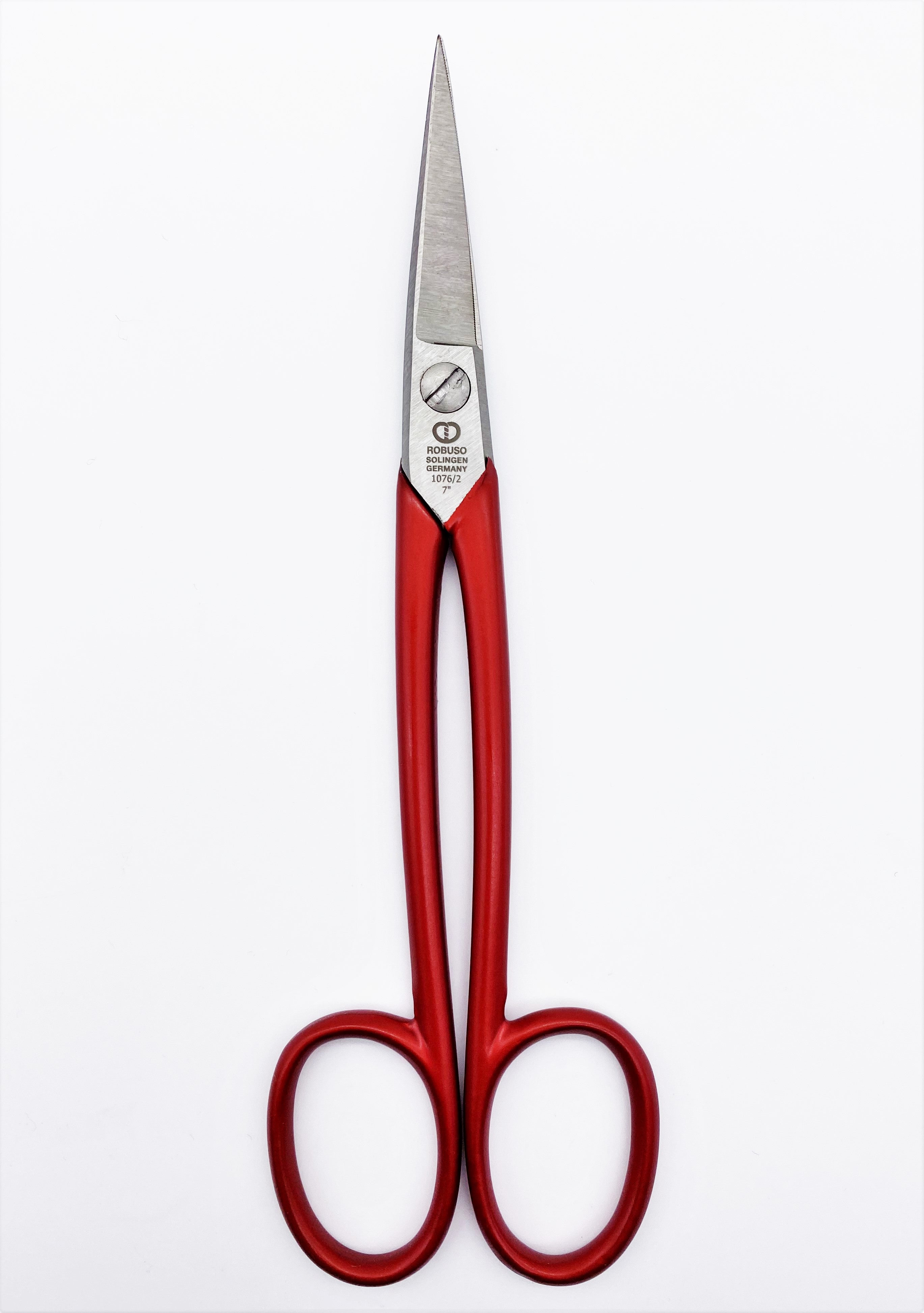 ROBUSO Leather scissors, curved up & serrated 1076/2/C/7"