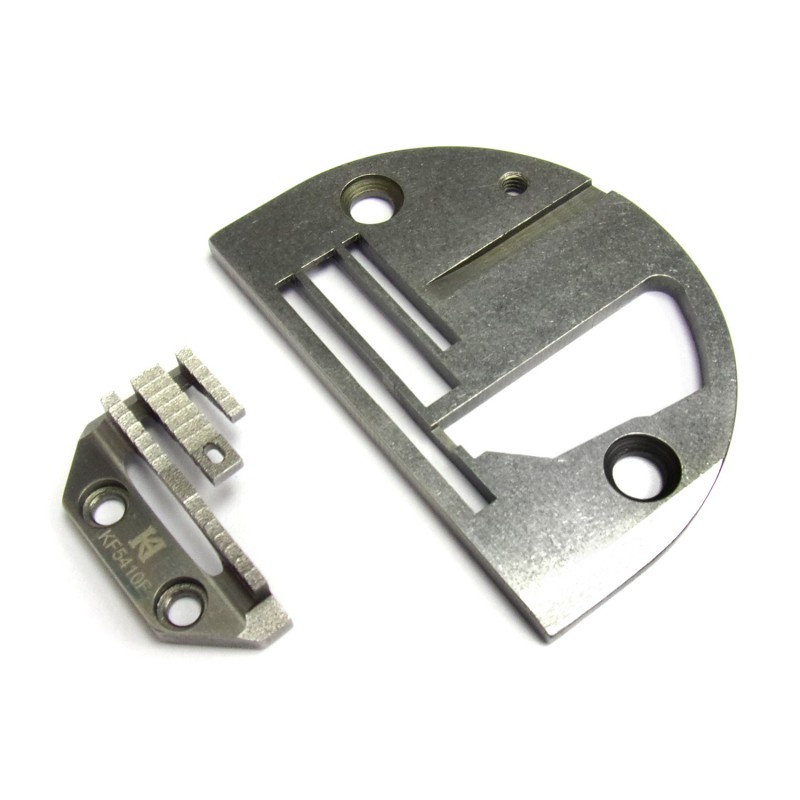 KN5410F Needle Plate + KF5410F Feed Dog — Needle Plate and Feed Dog for Binding Applicable to Machine: