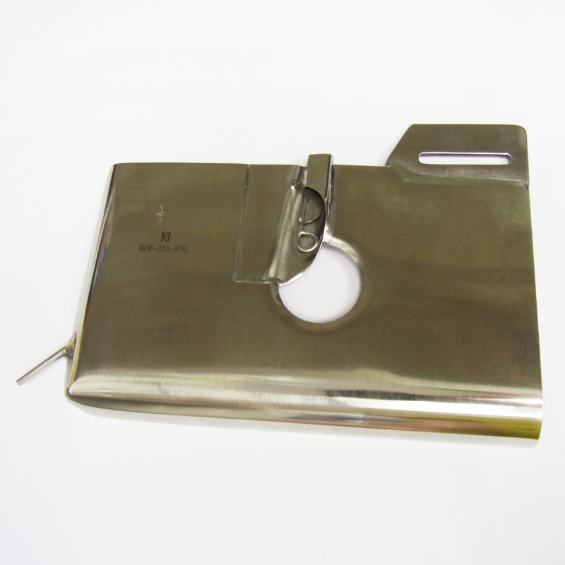 KHF102-PNE Sleeve Pneumatic Attachment — Single Needle Sleeves Attachment (part 2/2) Pneumatic Folders for shirts. Applicable Parts : 1. SP102 Presser Feet 2. KH5NP & KH5FD Needle Plate & Feed Dog