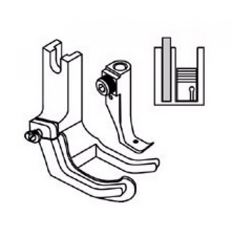 GL269 Guiding Feet — Left Guiding Feet Size options : Space between needle hole and guide